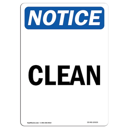Signmission OSHA Notice, 5" Height, Clean Sign, 5" X 3.5", Portrait OS-NS-D-35-V-10626